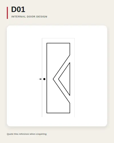 Internal timber door routing pattern, reference D01.