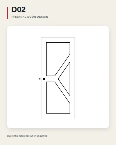 Internal timber door routing pattern, reference D02.