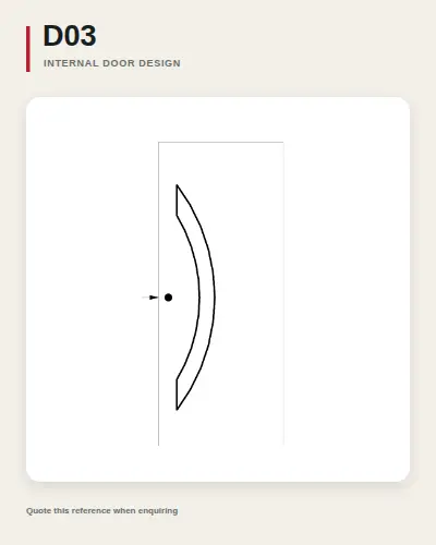 Internal timber door routing pattern, reference D03.