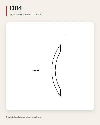 Internal timber door routing pattern, reference D04.