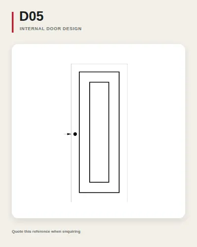 Internal timber door routing pattern, reference D05.