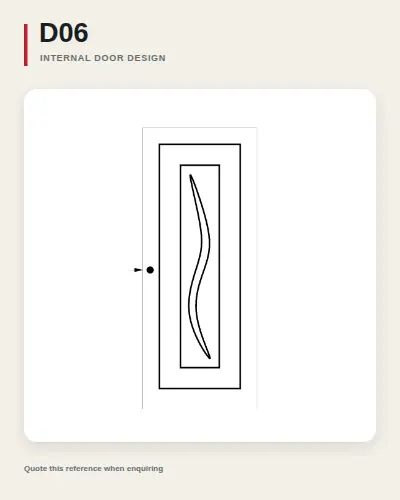Internal timber door routing pattern, reference D06.