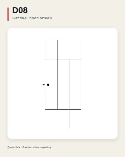 Internal timber door routing pattern, reference D08.