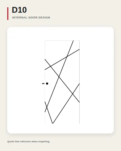 Internal timber door routing pattern, reference D10.