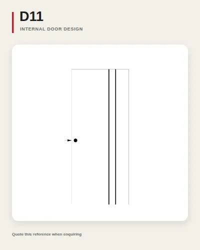 Internal timber door routing pattern, reference D11.