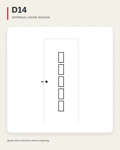Internal timber door routing pattern, reference D14.