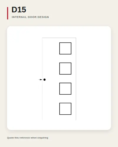 Internal timber door routing pattern, reference D15.