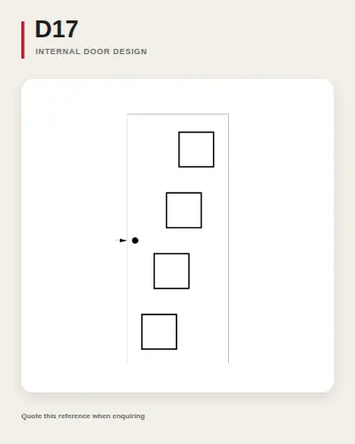 Internal timber door routing pattern, reference D17.
