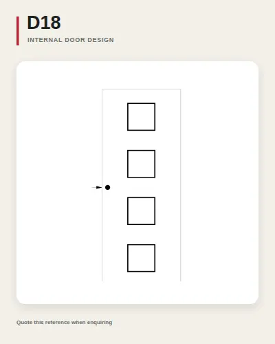 Internal timber door routing pattern, reference D18.