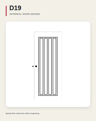 Internal timber door routing pattern, reference D19.