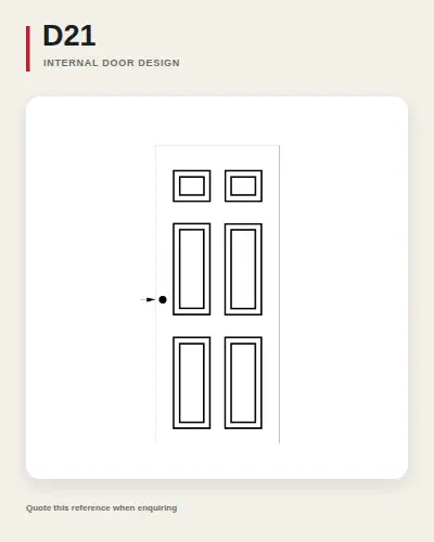 Internal timber door routing pattern, reference D21.