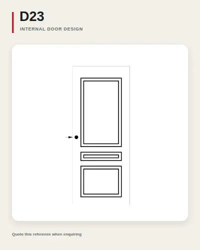 Internal timber door routing pattern, reference D23.