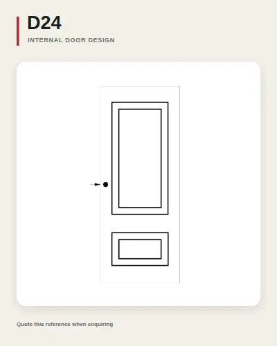 Internal timber door routing pattern, reference D24.