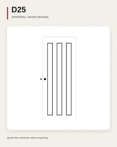 Internal timber door routing pattern, reference D25.