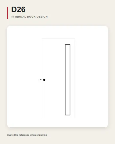Internal timber door routing pattern, reference D26.