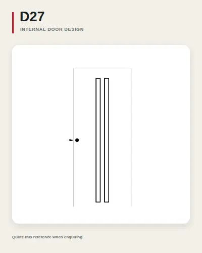 Internal timber door routing pattern, reference D27.