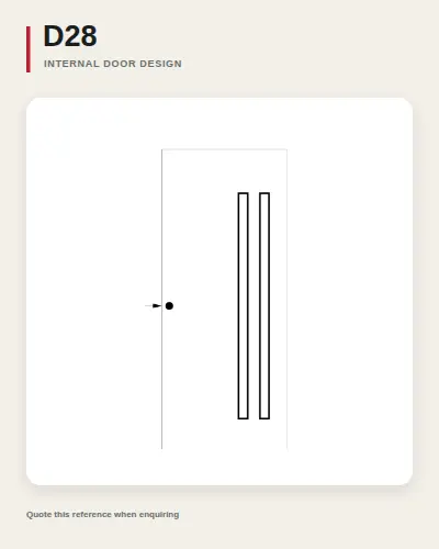 Internal timber door routing pattern, reference D28.