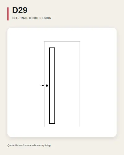 Internal timber door routing pattern, reference D29.