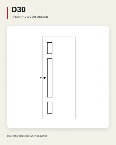 Internal timber door routing pattern, reference D30.
