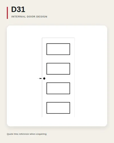 Internal timber door routing pattern, reference D31.