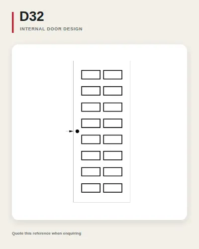 Internal timber door routing pattern, reference D32.