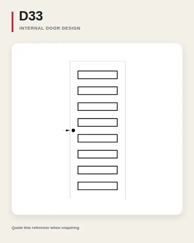 Internal timber door routing pattern, reference D33.