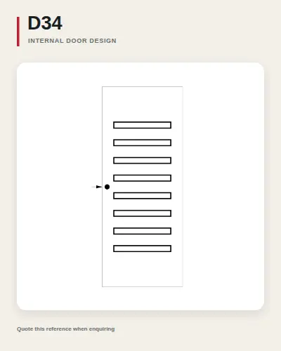 Internal timber door routing pattern, reference D34.
