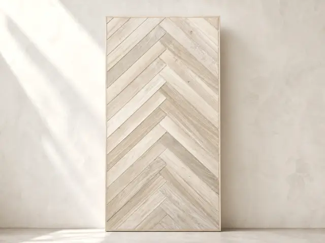 Shiplap Timber Door — French Oak, Herringbone, design reference D00.