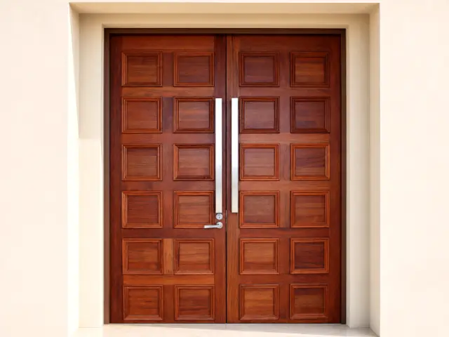 Merbau Timber Door, design reference D03.