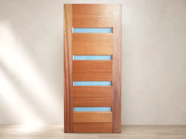 Meranti Timber Door, design reference D15.