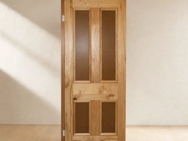 Pine Timber Door, design reference D17.