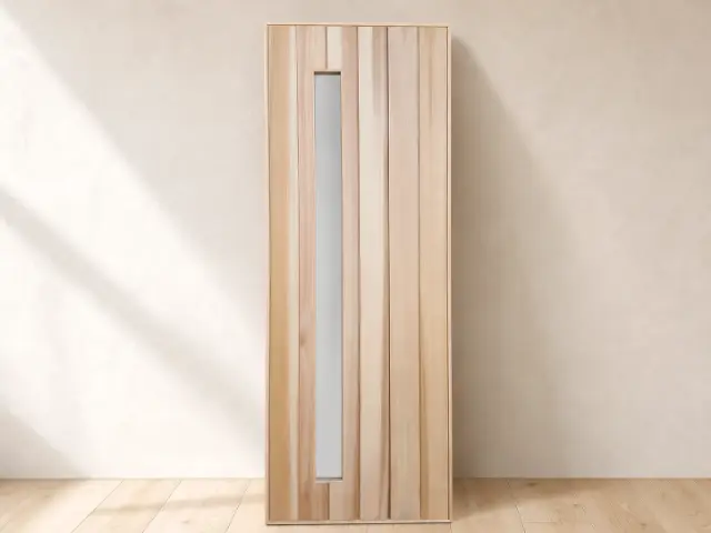 Shiplap Timber Door — Western Red Cedar, design reference D20.