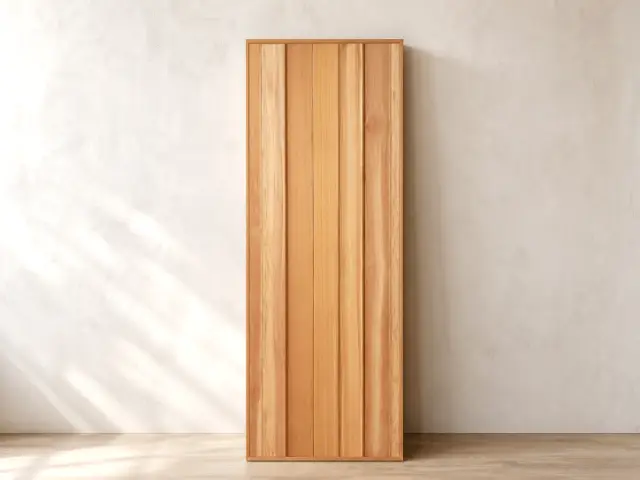 Shiplap Timber Door — Western Red Cedar, design reference D21.