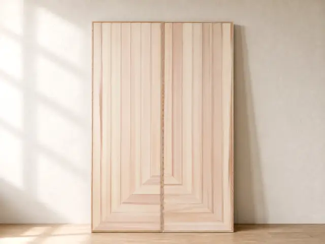 Shiplap Timber Door — Western Red Cedar, design reference D45.