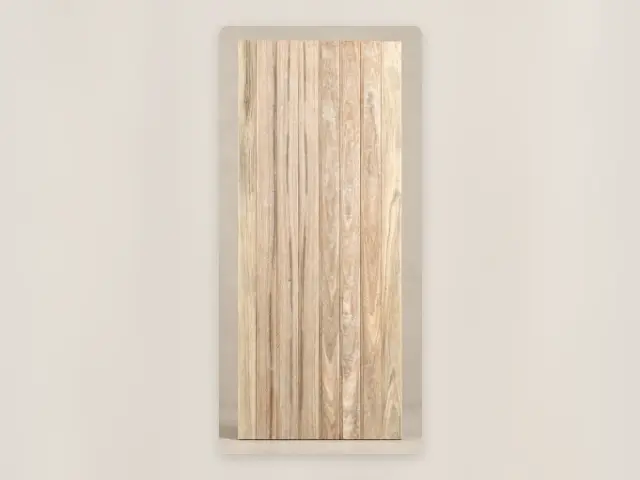 Shiplap Timber Door — Spotted Gum, design reference D57.