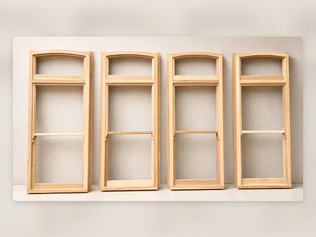 Single/Double Hung timber window, design reference W02.